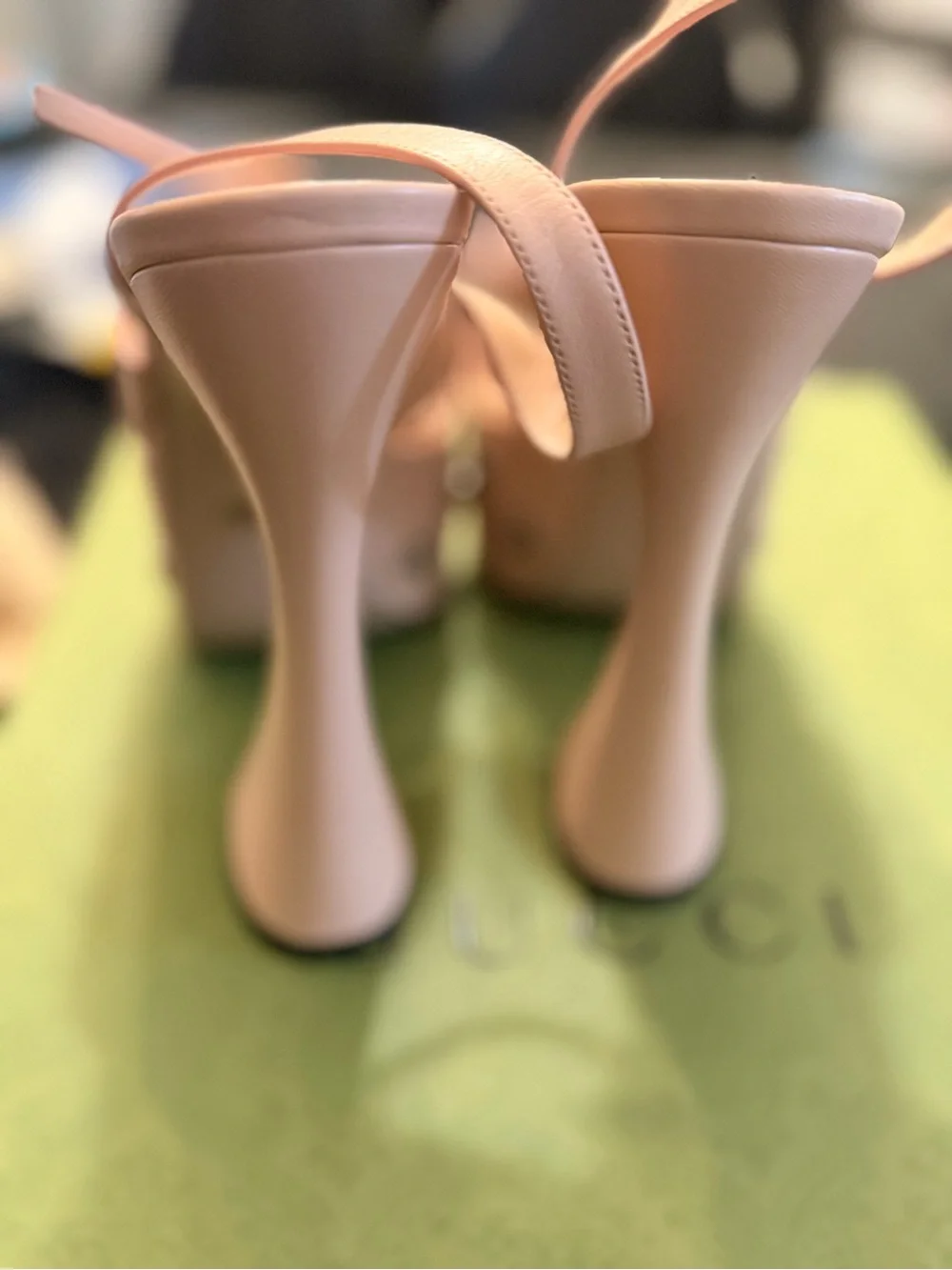 Gucci Blush Pink Studded Platform Sandals